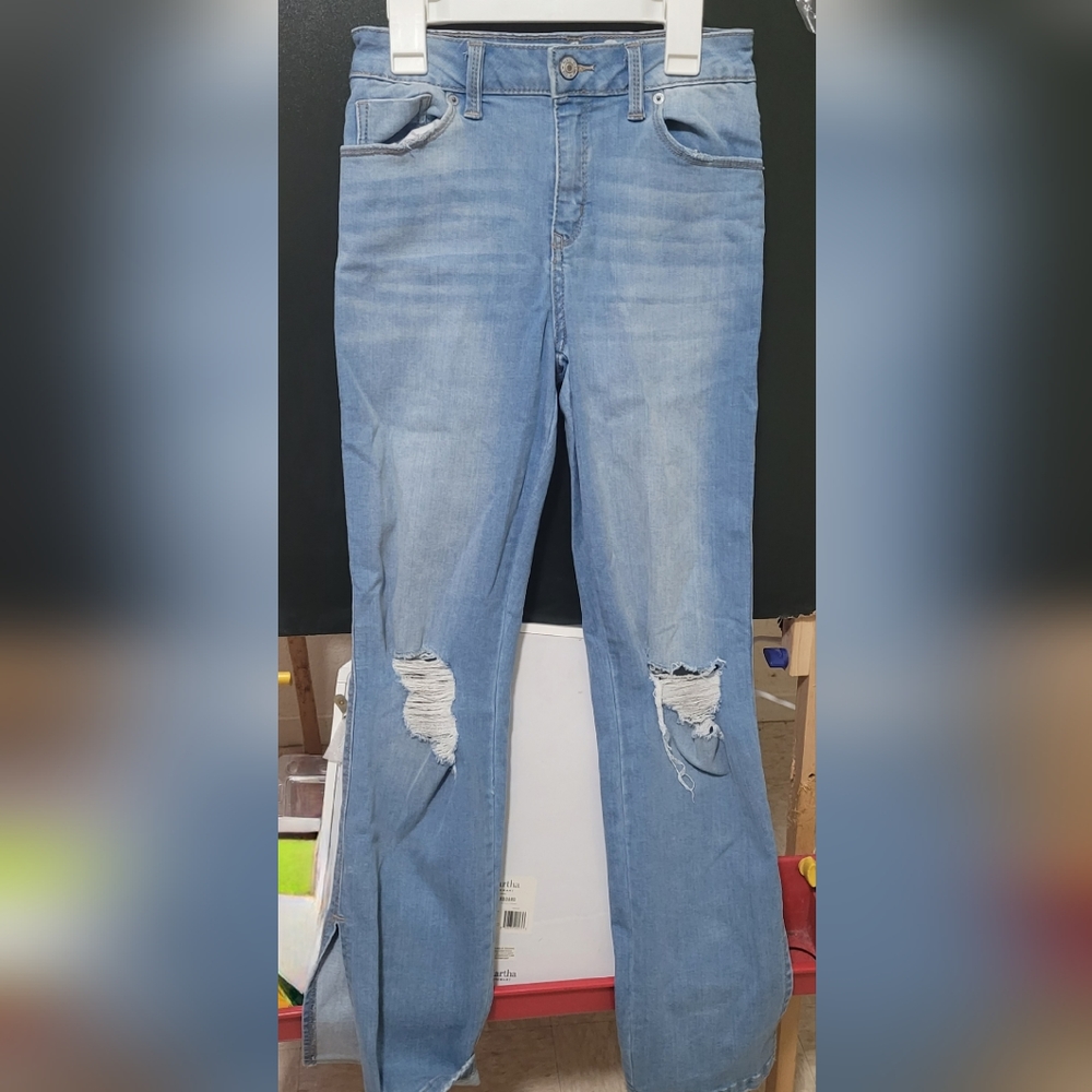 flared slit ripped jeans size 1/25